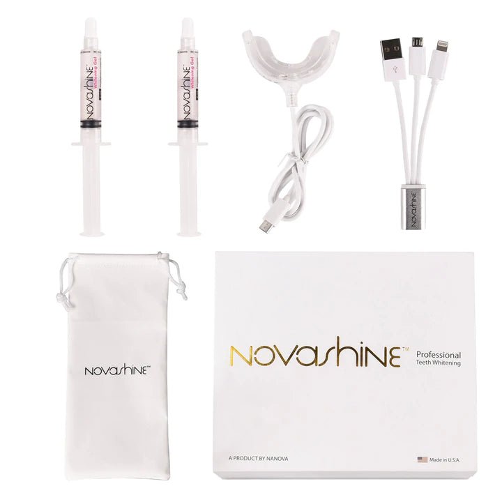 Novashine Teeth Whitening Kit with LED Light Mouthpiece